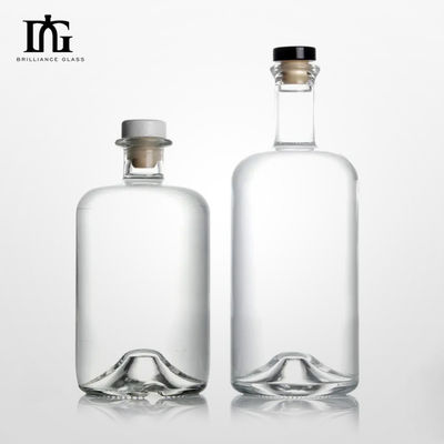 Μπουκάλι 750 ml με κλασικό στρογγυλό σχέδιο και γυάλινο κολάρο