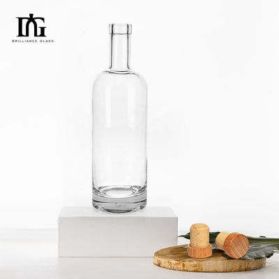 Προσαρμοσμένο λογότυπο οινοπνευματώδη ποτά γυάλινο μπουκάλι με κλασικό σχεδιασμό