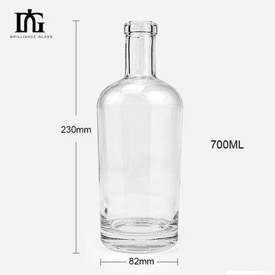 Υλικό κολάρου Γυαλί 500ml/700ml Στρογγυλό σχήμα Κενά μπουκάλια με φελλό