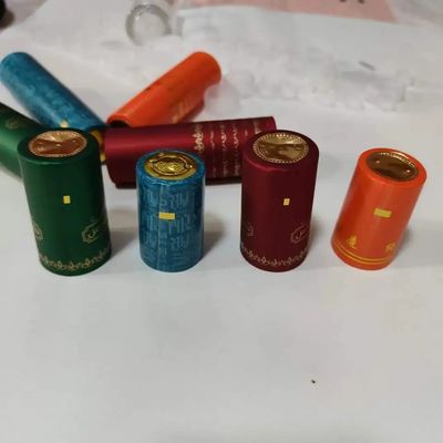 Προσαρμοσμένο PVC Necking Tape Glass Bottle Shrink Cap για λύσεις συσκευασίας ποτών