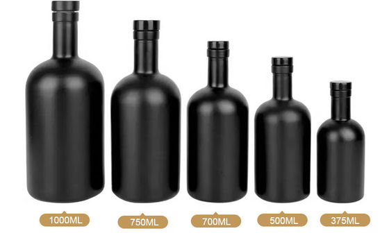 Διαυγές οβάλ μπουκάλι 100ml 250ml 500ml 700ml 750ml κενό μπουκάλι κρασιού με φελλό