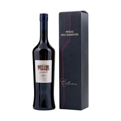 Μία μπουκάλι 750 ml κόκκινου κρασιού Κουτί δώρου Προσαρμοσμένο Τυπωμένο PU δερμάτινο κουτί συσκευασία