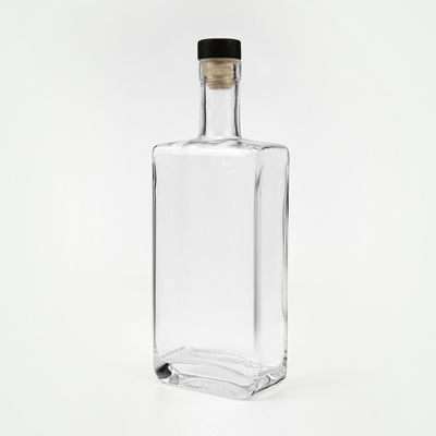OEM/ODM Αποδεκτό 50ml 100ml 200ml 500ml τετραγωνικό μπουκάλι γυαλιού κρασιού για κονιάκ Βότκα ουίσκι
