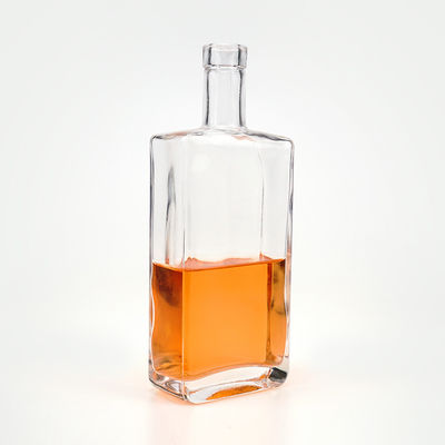 OEM/ODM Αποδεκτό 50ml 100ml 200ml 500ml τετραγωνικό μπουκάλι γυαλιού κρασιού για κονιάκ Βότκα ουίσκι