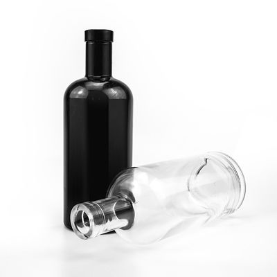 Λικέρ και ποτά 700 ml Διαφανές μπουκάλι συσκευασίας ουίσκι βότκα με φελλό αλουμινίου
