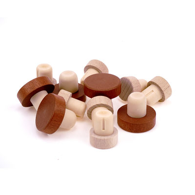 Αλουμινίου T σχήμα Top Bar Top Stopper για εξατομικευμένα σχήμα γυάλινα μπουκάλια ξύλο χαραγμένο