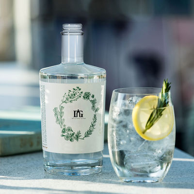 500 ml 750 ml μπουκάλια από γυαλί γεύσης για οινοπνεύματα κομψό και κομψό σχέδιο