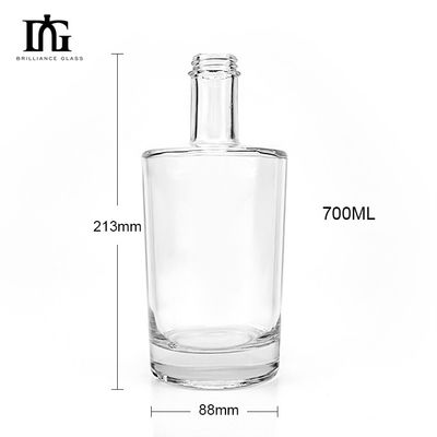 500 ml 750 ml μπουκάλια από γυαλί γεύσης για οινοπνεύματα κομψό και κομψό σχέδιο
