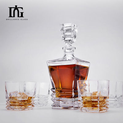Υλικό για το κολάρο Γυάλινο μπουκάλι Spirits Design Square Custom Engraved Beverage Cork Bottle