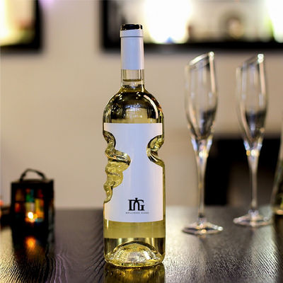750 ml Διαυγές κενό γυάλινο μπουκάλι για Brandy και Liquors Προσαρμοσμένο σχέδιο