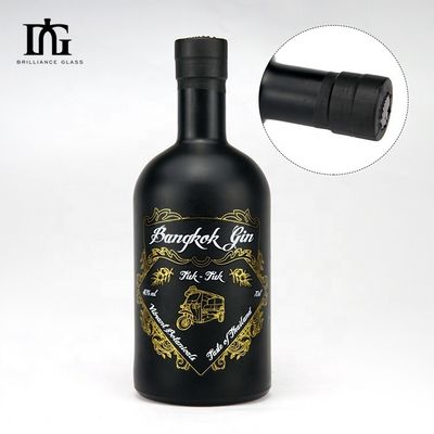 500ml 700ml 750ml 1000ml Boston Round Flint Glass Flask για τους λάτρεις του ουίσκι