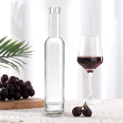 200ml 375ml 500ml 750ml 1000ml στρογγυλό γυάλινο μπουκάλι με κάλυμμα φελλού και ειδικό σχεδιασμό