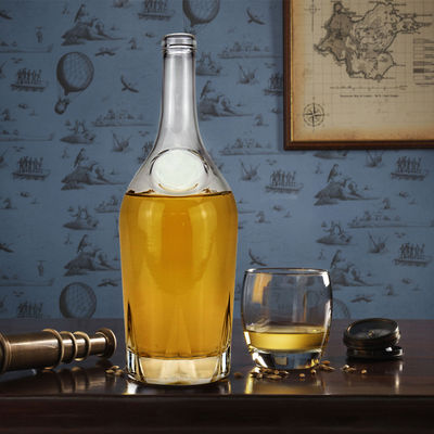 OEM/ODM Δικαιούται 750ml 1000ml σαφές γυάλινο μπουκάλι για λικέρ κόκκινο κρασί αφρώδη βότκα
