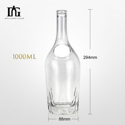OEM/ODM Δικαιούται 750ml 1000ml σαφές γυάλινο μπουκάλι για λικέρ κόκκινο κρασί αφρώδη βότκα