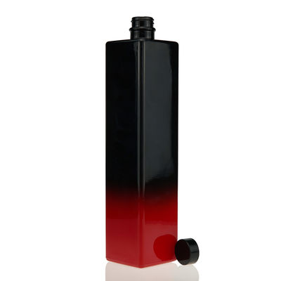Μπουκάλι Λικέρ Μαύρο Κόκκινο Ζωγραφική 750 ml τετραγωνικό γυάλινο μπουκάλι χυμό ποτό φελλός μίνι κρασί
