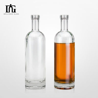 Υλικό κολάρου Γυαλί 500 ml 700 ml Διαφανείς κενές μπουκάλες de Vidrio για οινοπνευματώδη ποτά