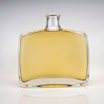 High Flint Square Clear 500ml γυάλινη βότκα τζιν ρούμι τεκίλα μπουκάλι για OEM / ODM