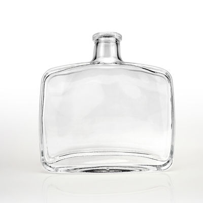High Flint Square Clear 500ml γυάλινη βότκα τζιν ρούμι τεκίλα μπουκάλι για OEM / ODM
