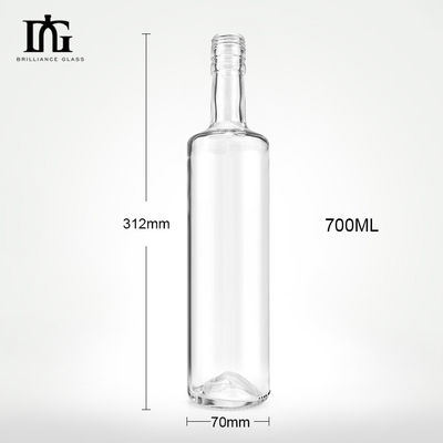Προσαρμοσμένο σχήμα 700ml 750ml 1000ml γυάλινο σώμα Βότκα Λικέρ Τζιν κενό μπουκάλι ουίσκι για εσάς