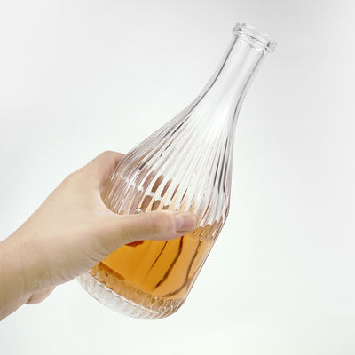 375 ml 450 ml μπουκάλια παγωμένου κρασιού γυάλινο δοχείο με φελλό για ποτά και καμπυλωτό σχέδιο