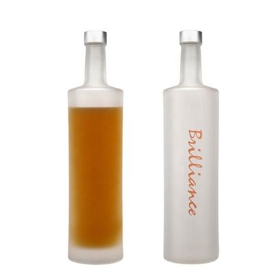 750 ml Κύλινδρο Μακρού Κράτους Γαλάζιο Χρωματισμένο Γυαλί Λικέρ Ουίσκι Βότκα μπουκάλι για ποτό