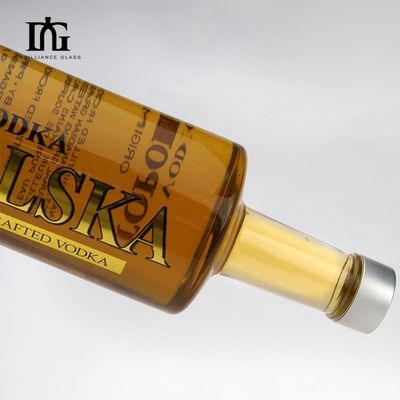 750 ml Κύλινδρο Μακρού Κράτους Γαλάζιο Χρωματισμένο Γυαλί Λικέρ Ουίσκι Βότκα μπουκάλι για ποτό