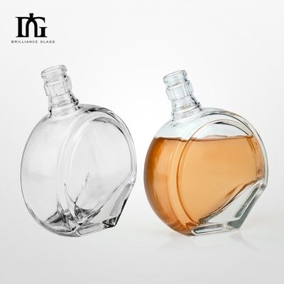 700 ml 750 ml Φτερό κάτω γυάλινο μπουκάλι κρασιού με προσωπική επωνυμία και φελλή σφραγίδα