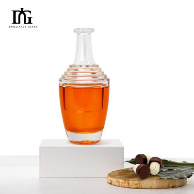 Προσαρμοσμένο 200 ml μοναδικό σχεδιασμό γυάλινο μπουκάλι για ρούμι ουίσκι βότκα και φελλό