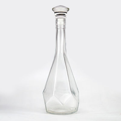 Βότκα 500 ml μπλε γυαλί μπουκάλι ουίσκι με φελλό και καπάκι με βίδα