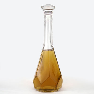 Βότκα 500 ml μπλε γυαλί μπουκάλι ουίσκι με φελλό και καπάκι με βίδα