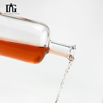 Μπουκάλι 750 ml με κλασικό στρογγυλό σχέδιο και γυάλινο κολάρο
