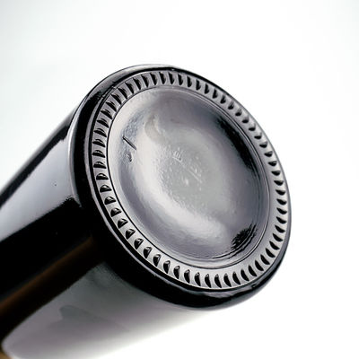 Διαυγές Μεγάλο Σωλήνιο μπουκάλι Custom Luxury Black Beverage Cork Graving Gin Ουίσκι Βότκα 500ml 1.75L