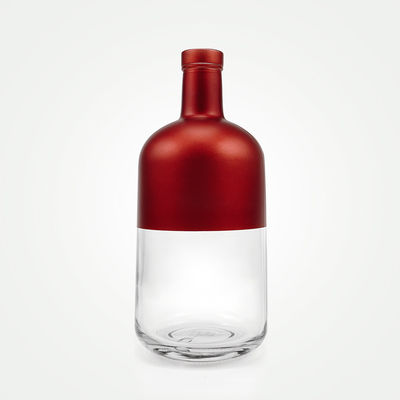 OEM/ODM Δικαιούται μισοδιαφανές και μαύρο 750 ml μπουκάλι τζιν με φελλό