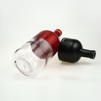 OEM/ODM Δικαιούται μισοδιαφανές και μαύρο 750 ml μπουκάλι τζιν με φελλό