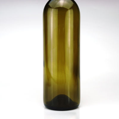 750 ml Prime Colour γυάλινο μπουκάλι για κόκκινα κρασιά στρογγυλό σχήμα πράσινο χρώμα φελλό καπάκι