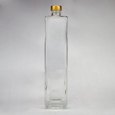700 ml τετραγωνικό αλουμινένιο βίδα φελλό πάχος κάτω Βότκα Μπράντυ Ρουμ Τζιν Πνευματώδη Αλκοόλ γυάλινο μπουκάλι