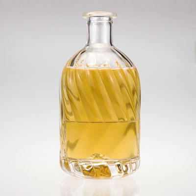 Προσαρμοσμένη χαρακτική 375ml 500ml 700ml γυάλινα μπουκάλια για χυμό κρασί Αλκοόλ ρούμι Μπράντυ
