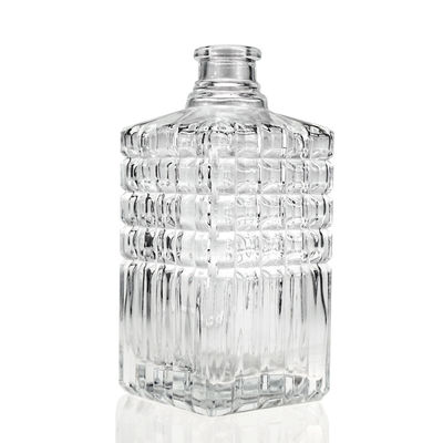 OEM/ODM Αποδεκτό τετράγωνο 500 ml φιλικό προς το περιβάλλον γυάλινο μπουκάλι για ουίσκι και ομορφιά