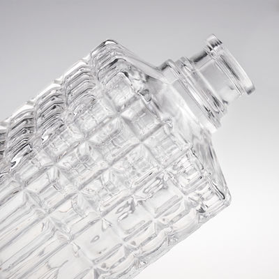 OEM/ODM Αποδεκτό τετράγωνο 500 ml φιλικό προς το περιβάλλον γυάλινο μπουκάλι για ουίσκι και ομορφιά