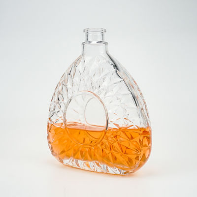 Αποδεκτό λογότυπο πελάτη 750ml 75cl σαφές γυάλινο μπουκάλι αλκοόλ για οινοπνεύματα και ποτά