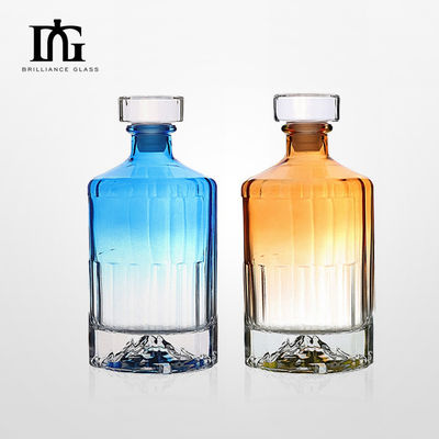 Υλικό γυάλινου κολάρου 500ml 700ml 750ml 1 λίτρο Κενά μπουκάλια με καπάκι από φελλό