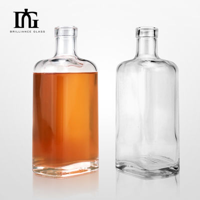 Ουίσκι Μπράντυ Τζιν Βότκα 700 ml τετραγωνικό γυάλινο μπουκάλι με τύπου σφράγισης από φελλό και προσαρμοσμένο λογότυπο