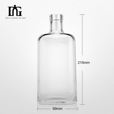 Ουίσκι Μπράντυ Τζιν Βότκα 700 ml τετραγωνικό γυάλινο μπουκάλι με τύπου σφράγισης από φελλό και προσαρμοσμένο λογότυπο
