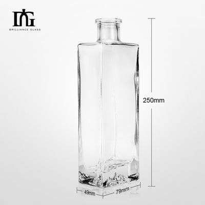 Εκτύπωση Offset 500ml Φωτογραφίες ποτών από διαυγές γυαλί με παχύ πάτωμα και φελλό