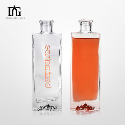 Εκτύπωση Offset 500ml Φωτογραφίες ποτών από διαυγές γυαλί με παχύ πάτωμα και φελλό