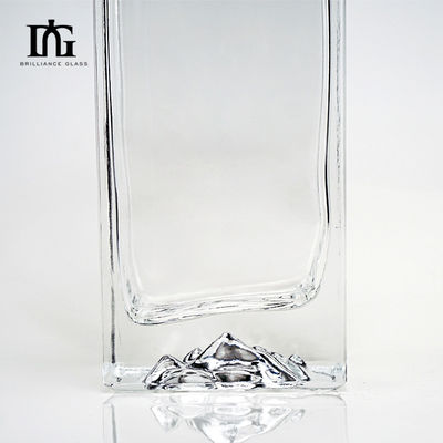 Εκτύπωση Offset 500ml Φωτογραφίες ποτών από διαυγές γυαλί με παχύ πάτωμα και φελλό