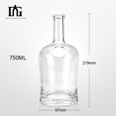700 ml γυάλινο μπουκάλι τζιν με φελλώδες καπάκι σαφή ουίσκι ρούμι αλκοόλ βότκα μπουκάλι