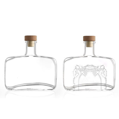 Άδειο Super Flint Vodka Τζιν γυάλινο μπουκάλι 360 ml με υλικό για το κολάρο και πώμα