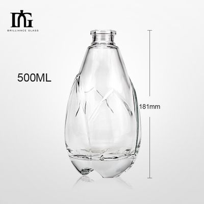Δικαιούμενο OEM/ODM 500ml γυάλινο μπουκάλι τζιν με εκτύπωση οθόνης