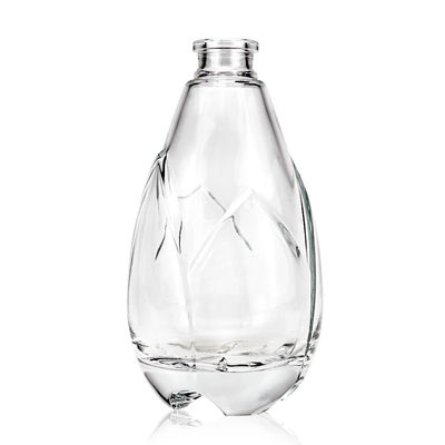 500 ml επιφάνεια χαρακτικής μοναδικό μπουκάλι για οινοπνευματώδη ποτά γυάλινο μπουκάλι ποτό φελλό